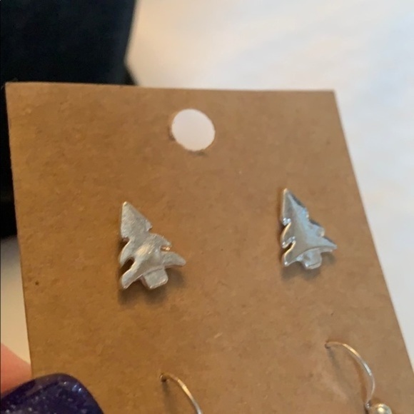 💐5./5 2 Christmas tree earring stud dangle - Picture 3 of 8
